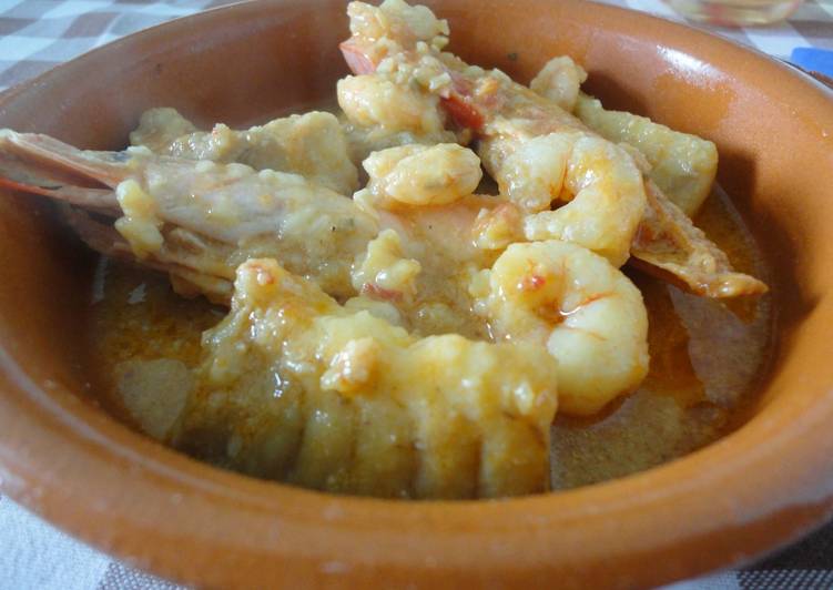 Rape en salsa de carabineros