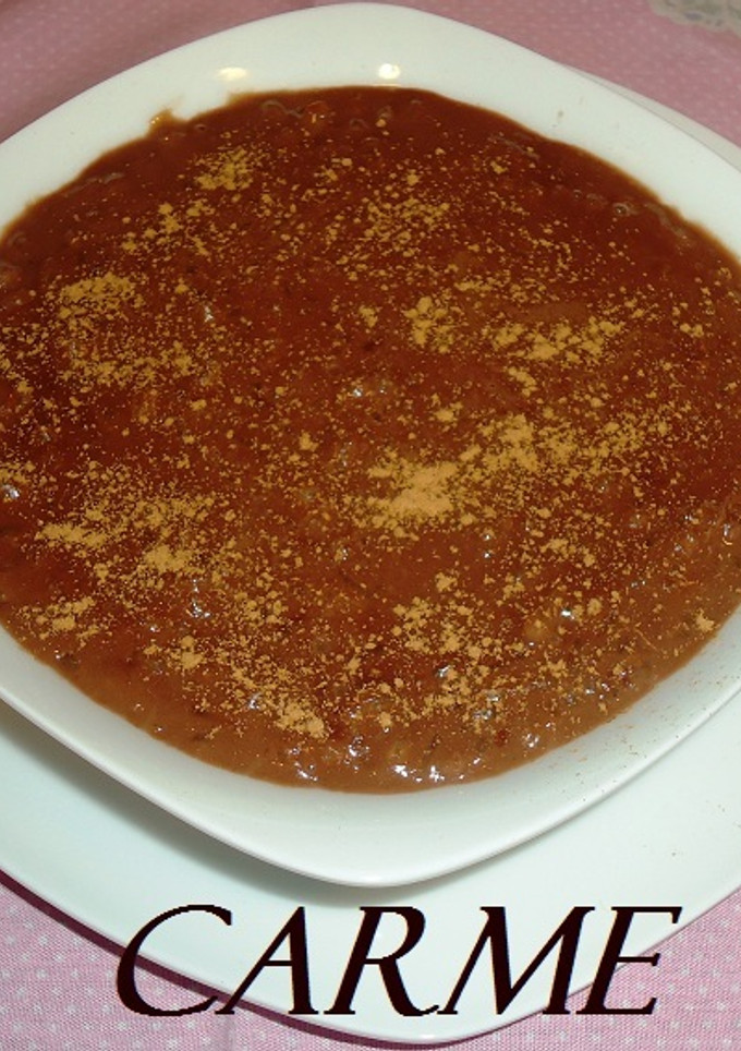 Una foto de Arroz con leche al cacao