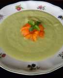 Crema fría de espárragos blancos y aguacate