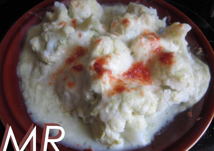 Recipe of Favorite Coliflor con bechamel de dieta