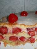 Gateau de fresas con sabayón al moscato