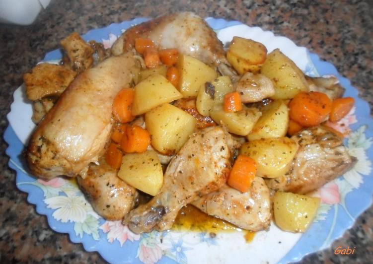 Pollo a la cazuela aromático