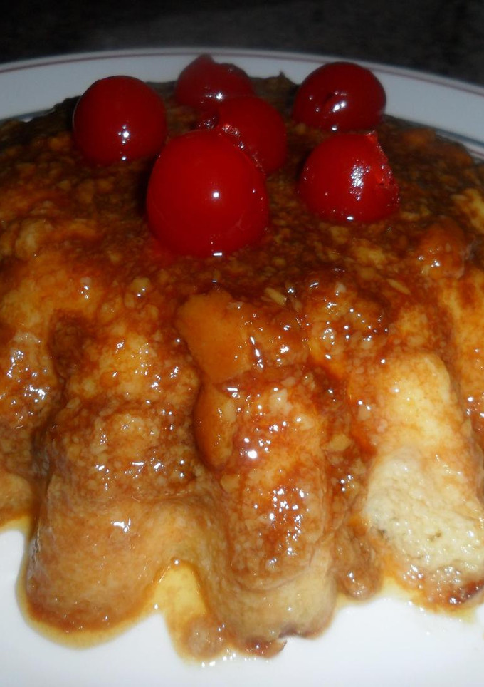 Una foto de Flan exótico de piña