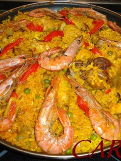 Una foto de Paella improvisada