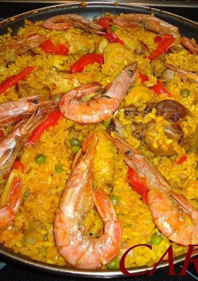 Una foto de Paella improvisada
