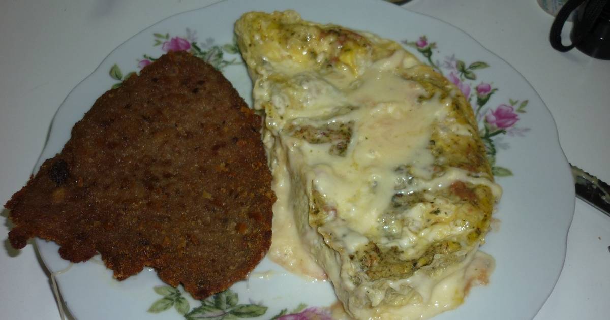 Omelette de queso y picadillo de carne (microondas) Receta de GRINGA-  Cookpad