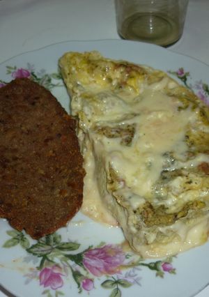 Una foto de Omelette de queso y picadillo de carne (microondas)