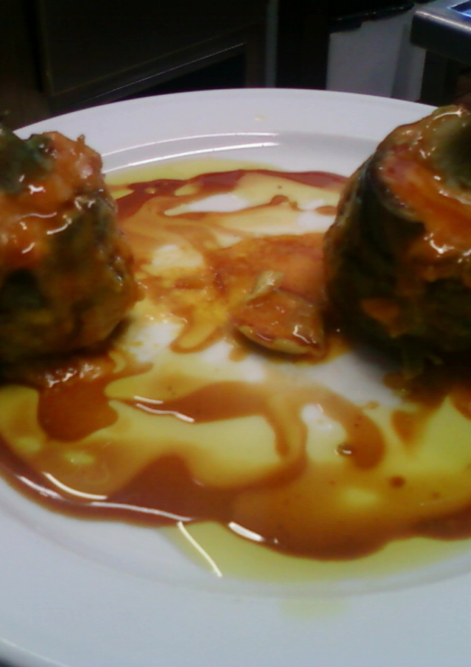 Una foto de Alcachofas rellenas de gambas