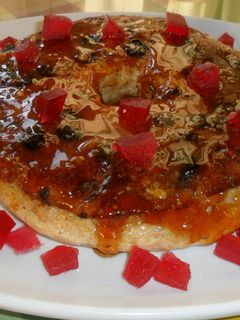 Una foto de Torta de pan con pasas de uva