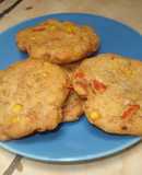 Tortitas de masa con atún y especias