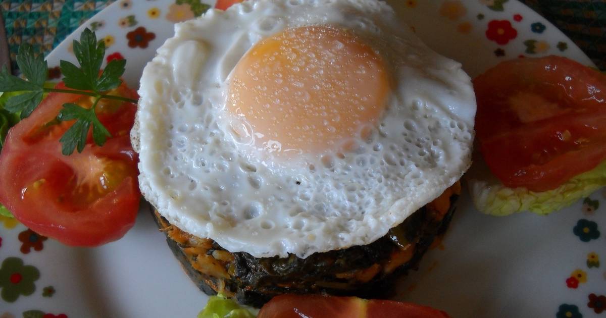 Garbanzos guisados con espinacas y huevo Receta de pensamiento Cookpad