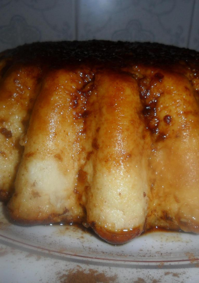 Una foto de Flan de queso ricotta y canela