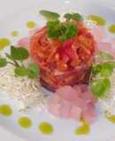 Cochayuyo con papas chancadas y cebollas en escabeche