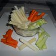 Crudités con vinagreta de yogurt y mostaza