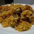 Arroz basmati con conejo y caracoles