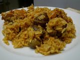 Arroz basmati con conejo y caracoles