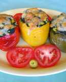 Pimientos morrones tricolor rellenos