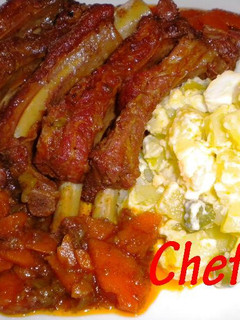 Una foto de Costillas de cerdo al curry