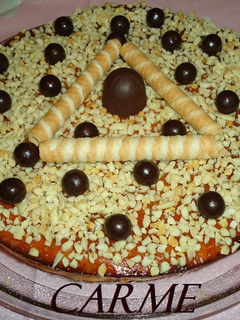 Una foto de Tarta de queso mascarpone y almendras