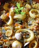 Cazuela de arroz con pulpo