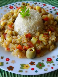 Una foto de Pisto con quinoa