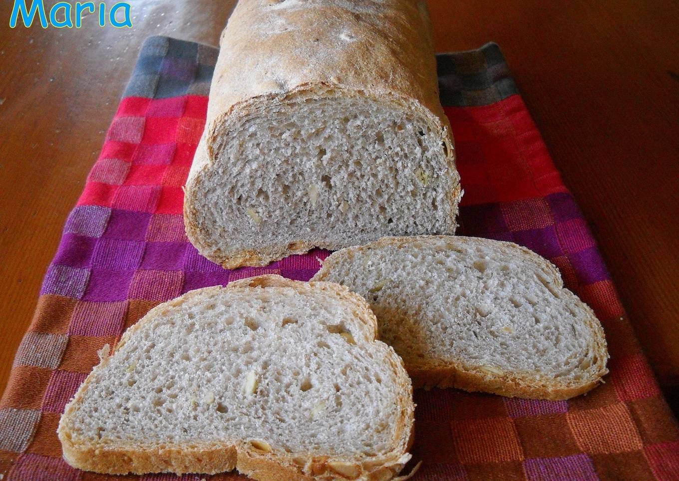 Pan de molde con espelta integral y pipas de calabaza<br />