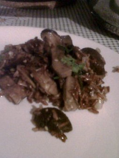 Una foto de Risotto de setas shiitake