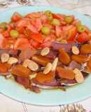 Ensalada de tomate y salazones de Murcia