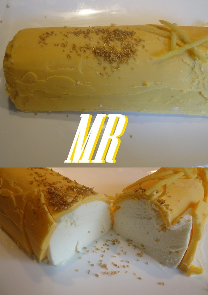 Una foto de Mousse de lima-limón con mascarpone y baño de chocolate