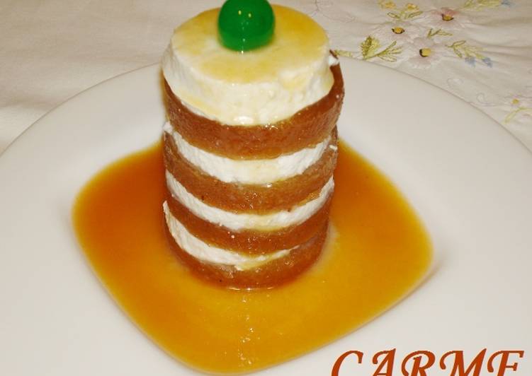 Milhojas de queso y membrillo