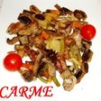 Pavo asado con verduras