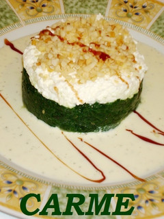 Una foto de Tartar de espinacas y queso