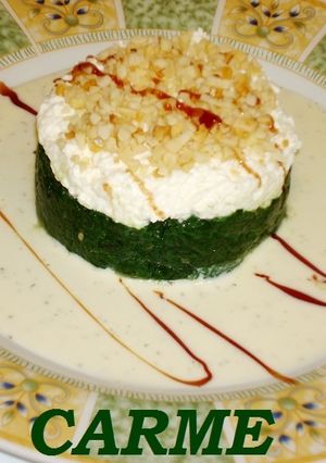 Una foto de Tartar de espinacas y queso