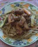 Fajitas de pollo agridulces