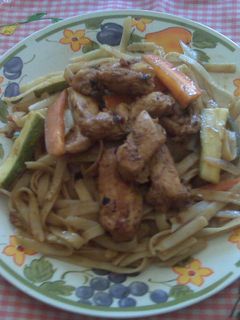 Una foto de Fajitas de pollo agridulces