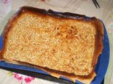 Empanada de arroz con piñones al horno