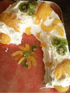 Una foto de Pastel húmedo de durazno