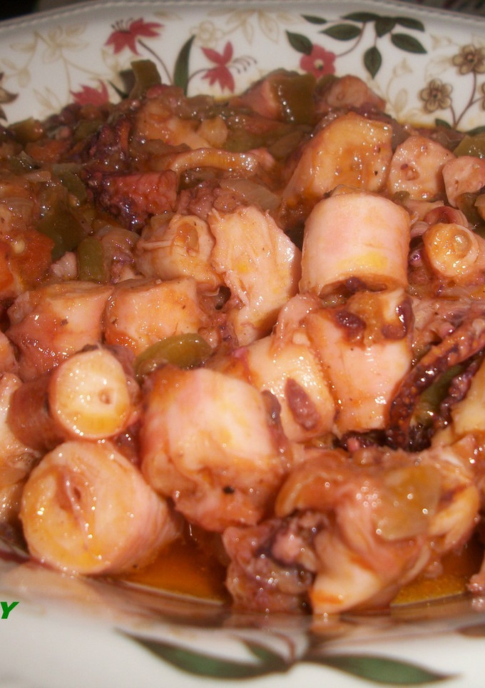 Una foto de Pulpo a la mediterránea