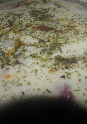 Una foto de Pizza de zapallitos y papas
