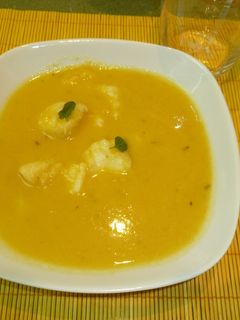 Una foto de Porrusalda de bacalao