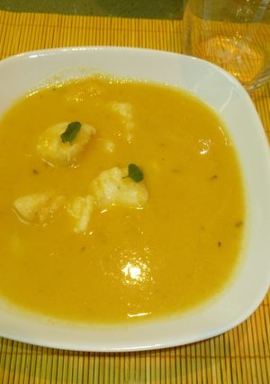 Una foto de Porrusalda de bacalao