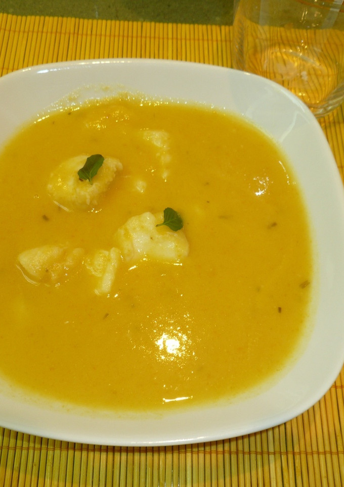 Una foto de Porrusalda de bacalao