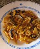 Fideuà with Cuttlefish, Shrimp, and Clams