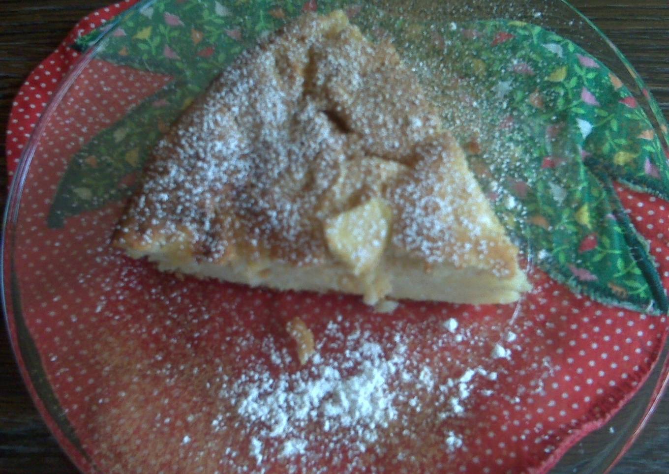 Tortita sencilla de manzana y queso<br />