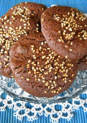 Una foto de Galletas de chocolate y sésamo