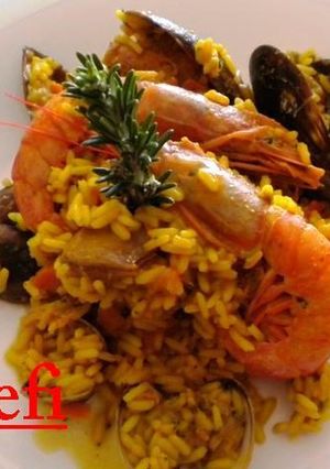 Una foto de Arroz con mariscos a la asturiana