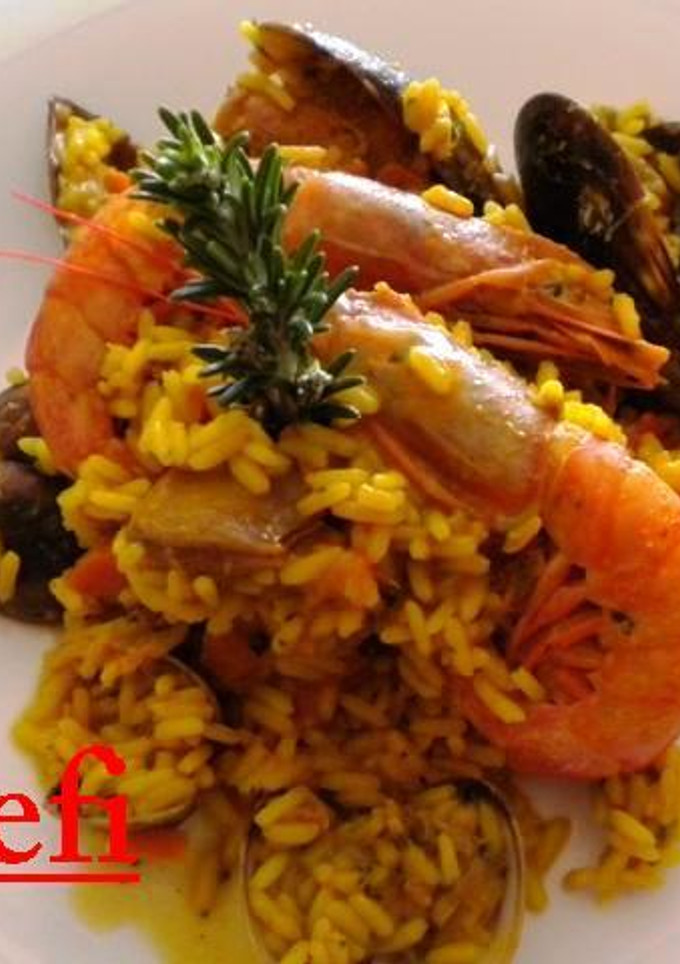 Una foto de Arroz con mariscos a la asturiana