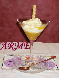 Una foto de Mousse de queso y membrillo