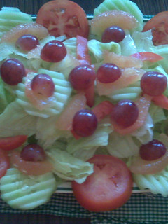 Una foto de Ensalada con aderezo de toronja