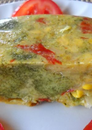 Una foto de Pastel de verdura sin huevo